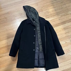 Mackage duck down insulated coat with camo removable hood.  Very lightly used.